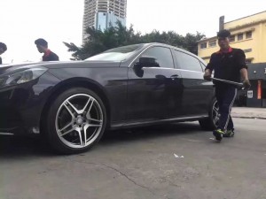 奔馳 ，裝 E63 原裝  鍛造 19寸 完工。
