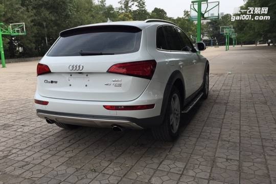 奧迪Q5汽車音響改裝德國彩虹喇叭加裝DSP處理器和低音-鄭州金聲改