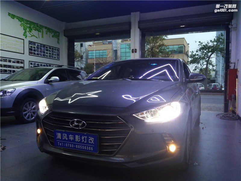 中山領(lǐng)動惡魔眼改裝 現(xiàn)代領(lǐng)動升級 海拉五透鏡改裝 清風(fēng)車影燈改