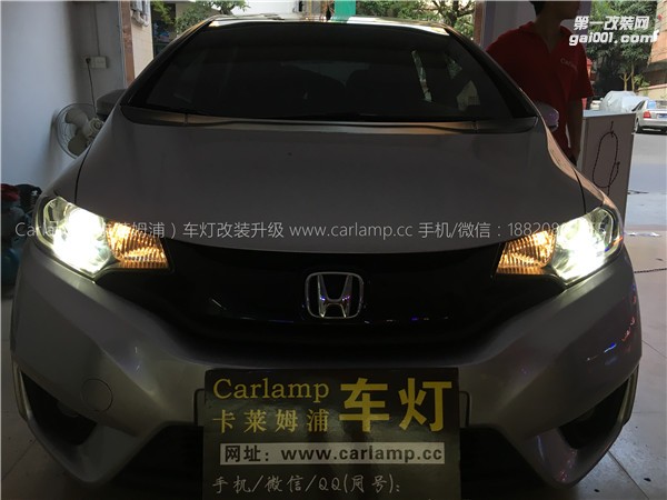 廣州【卡萊姆浦車燈】本田新飛度：卡萊姆浦海拉5雙光透鏡氙氣大燈