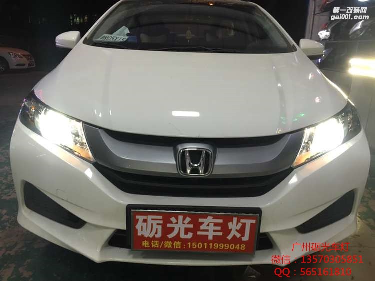 番禺專業(yè)改燈 本田新鋒范車燈升級高配透鏡-案例分享