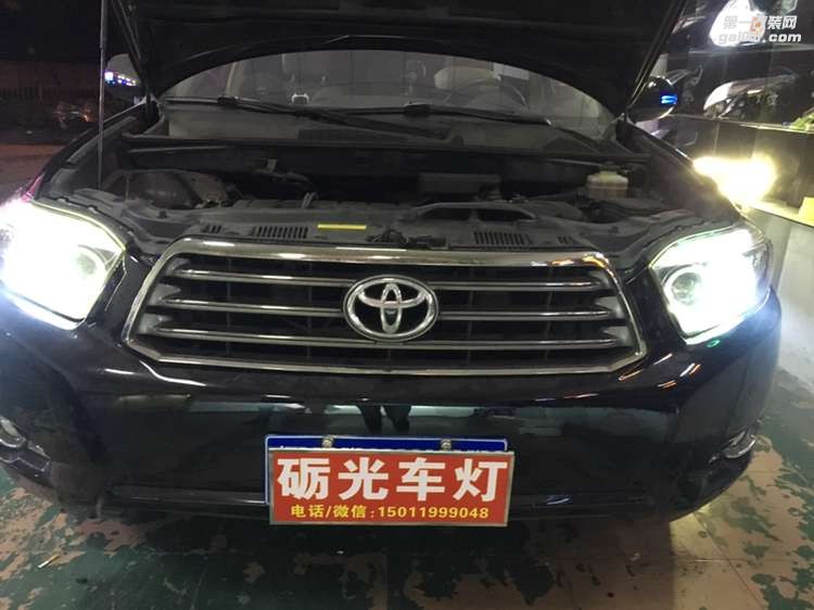 廣州豐田改燈 漢蘭達(dá)車燈升級高配氙氣雙光透鏡-案例分享