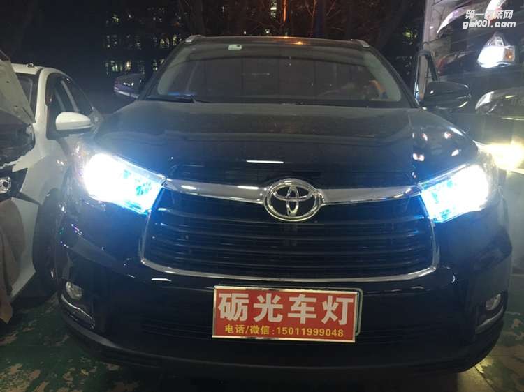 廣州專業(yè)改燈 豐田漢蘭達大燈改氙氣雙光透鏡