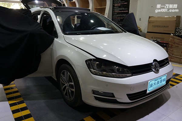 大眾高爾夫全車防火墻安博士汽車隔音降噪+全車音響改裝升級(jí)【重慶渝大昌】