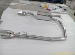 標志206CC 307 207 407汽車排氣管改裝內(nèi)回壓響M鼓尾喉 雙邊四出