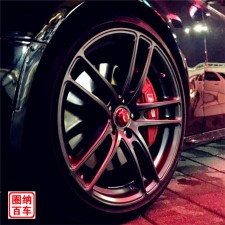奧迪A4L升級改裝18寸5*112 亞黑輪轂