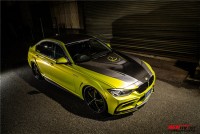 新款寶馬3系改裝大包圍 F30F35寬體Energy Motorsport前后杠機(jī)蓋