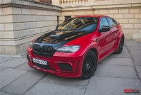 2013款BMW寶馬X6改裝HAMANN寬體大包圍 4出寬體后唇套件