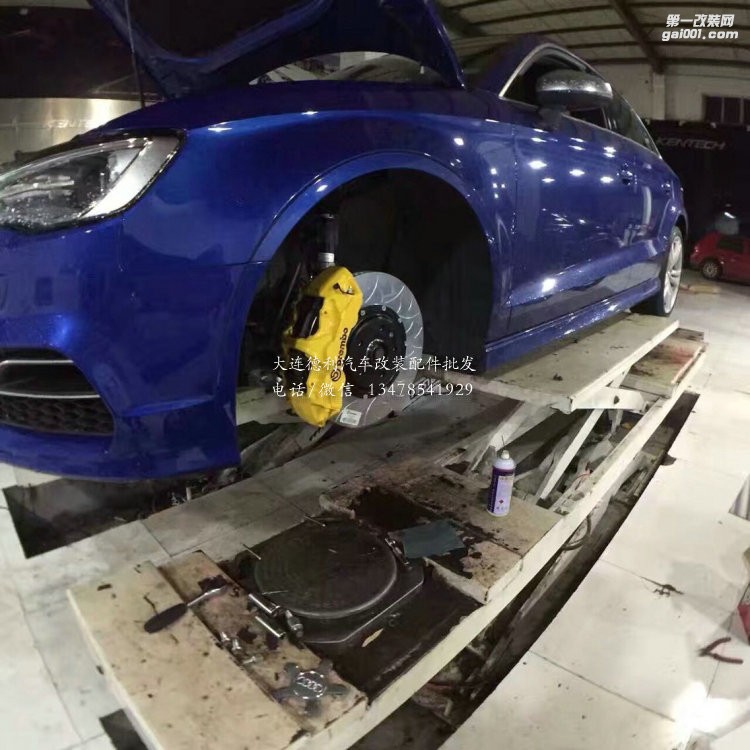 奧迪S3上布雷博GT6龍鱗剎車盤套裝