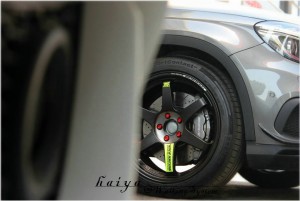 海亞：奔馳GLA45AMG 換裝 RAYS TE37SLPR綠標 19輕量化輪轂