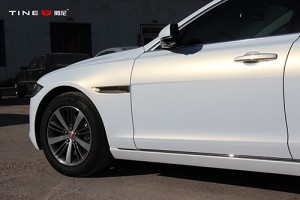 捷豹XFL Jaguar XFL白变金贴膜完工交车