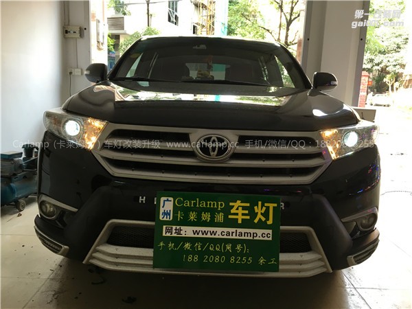廣州漢蘭達(dá)改燈，車燈改裝升級：進(jìn)口海拉5雙光透鏡+歐司朗D1S氙氣大燈CBI+歐司朗安定器+白惡魔