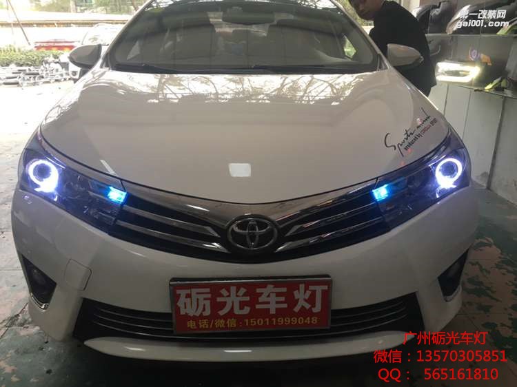 廣州番禺改燈  豐田卡羅拉車燈升級小糸Q5氙氣雙光透鏡-案例分享