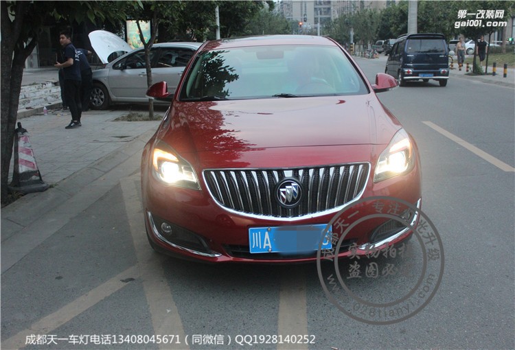 成都別克君威改車燈改裝海拉透鏡歐司朗氙氣燈LED日行燈總成