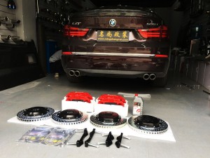 寶馬5系GT改裝brembo前后剎車(chē)套裝意大利伯雷博剎車(chē)卡鉗改裝【上海名尚改裝】