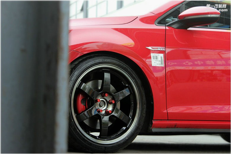 海亞：大眾高爾夫7GTI MK7 升級(jí) RAYS TE37SL PW 18寸鍛造輪轂