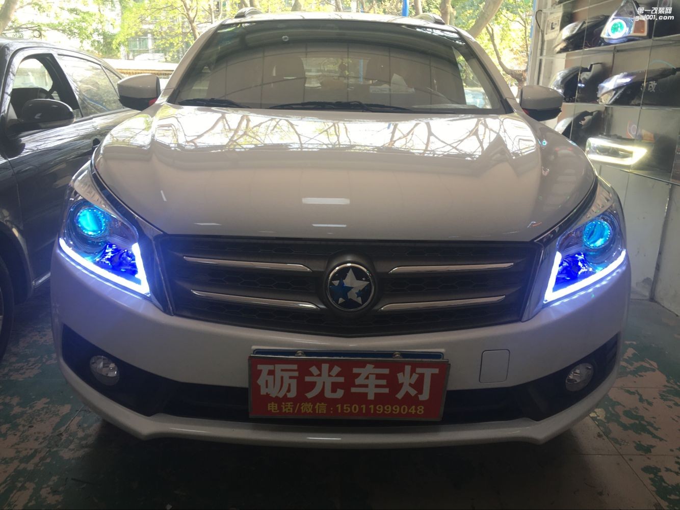 蘿崗改燈店 啟辰車燈改裝  廣州啟辰升級高配透鏡-案例分享