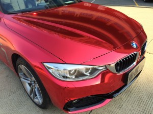 寶馬420奧利高鏡面電鍍紅