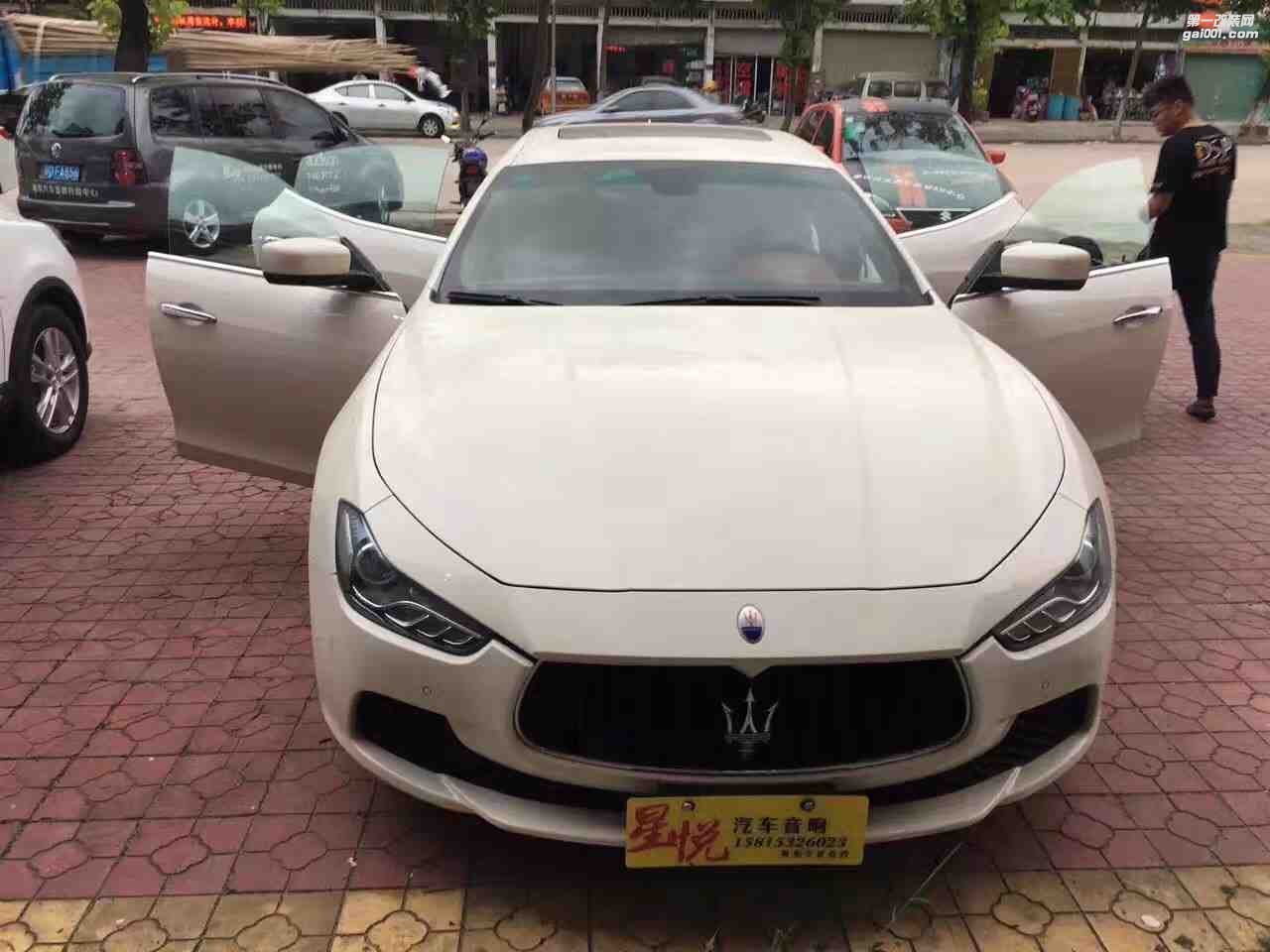 汕頭瑪莎拉蒂跑車升級四門大能隔音-汕頭星悅汽車音響升級中心