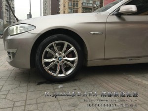 成都極速輪轂 寶馬5系升級18寸電鍍輪轂裝車案例