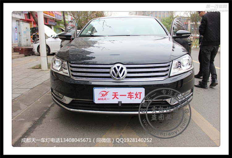 成都大眾邁騰改車燈改裝高配大燈總成LED日行燈原廠編程