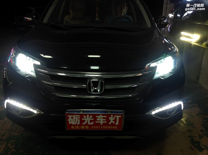 南沙改燈店 本田CRV大燈升級(jí)海拉5高配雙光透鏡-案例分享