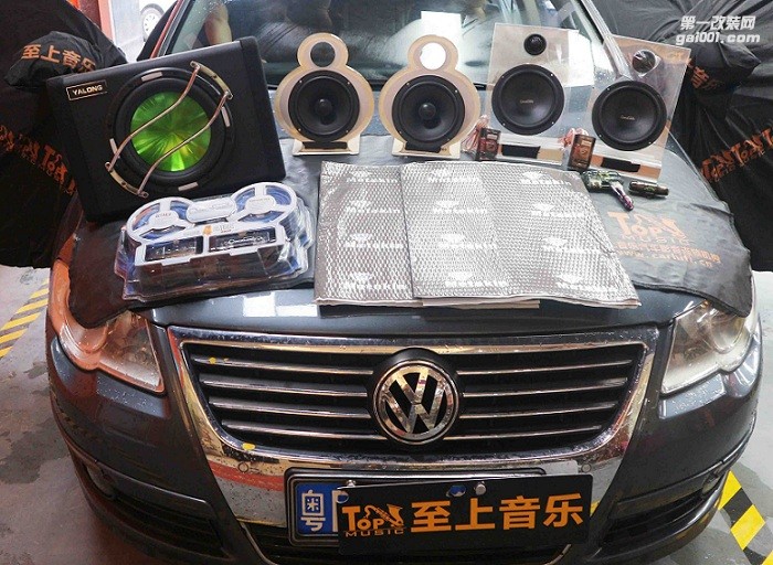 清遠(yuǎn)至上音樂汽車音響改裝/大眾邁騰改裝音響系統(tǒng)作業(yè)施工展示