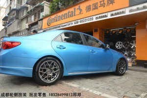 成都極速輪轂改裝店 豐田銳志改裝18寸輕量化旋壓輪轂