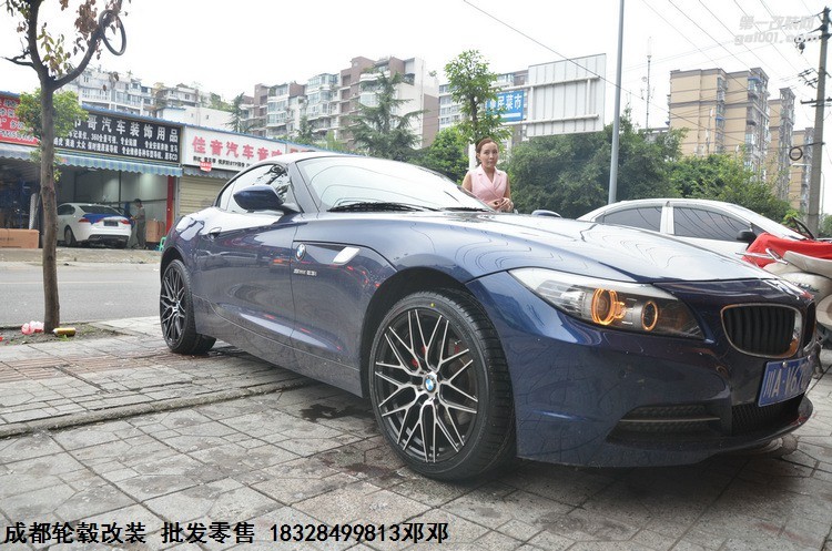 成都極速輪轂 寶馬Z4改裝18寸輕量化旋壓輪轂案例