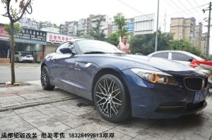 成都極速輪轂 寶馬Z4改裝18寸輕量化旋壓輪轂案例