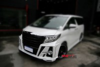 新款埃爾法混搭大包圍 El method改裝ZUES前杠中網(wǎng)ROWEN后唇尾翼