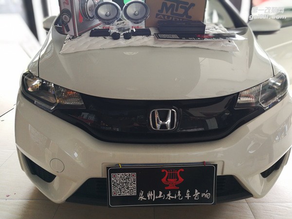 本田飛度音響改裝 飛度隔音 泉州山水汽車(chē)音響