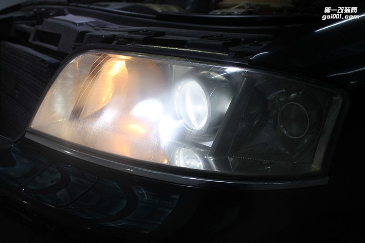 貴陽老款奧迪升級燈光 維修修復燈光 大燈翻新