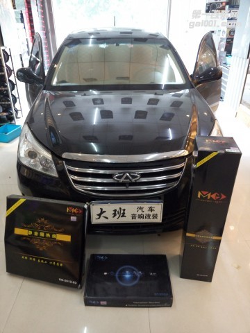 濟寧市鄒城大班汽車音響改裝引擎蓋隔音隔音+流水槽隔音+前門隔音+勁浪165AS音響安裝