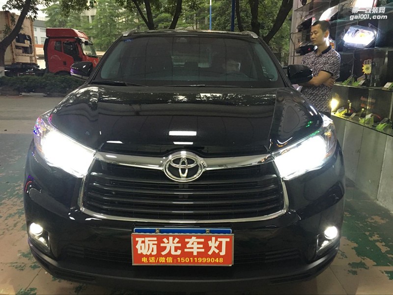 番禺石基改燈 豐田漢蘭達大燈升級XV4800K套餐-案例分享