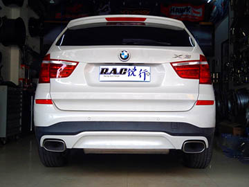 成都銳行寶馬X3改裝雙邊方口排氣，卡宴尾喉