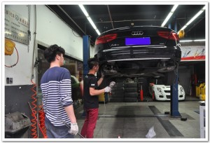 奧迪A8L改W12包圍排氣管尾嘴德國原廠套裝