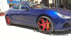 成都極速輪轂改裝 瑪莎拉蒂改裝20寸鍛造輪轂裝車完成