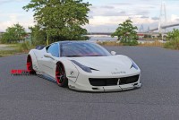 法拉利458改裝LB PERFORMANCE寬體大小包圍 Ferrari前杠尾翼輪眉