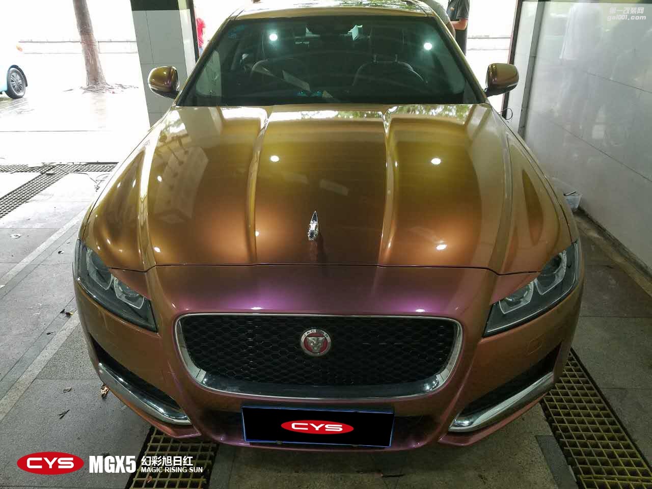北京捷豹XFL CYS幻彩旭日紅 MGX5 汽車改色貼膜