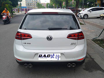 成都銳行高爾夫7改裝澳洲雷鳥中尾段四出排氣