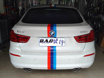 成都銳行17款寶馬320GT改裝四出尾喉套件