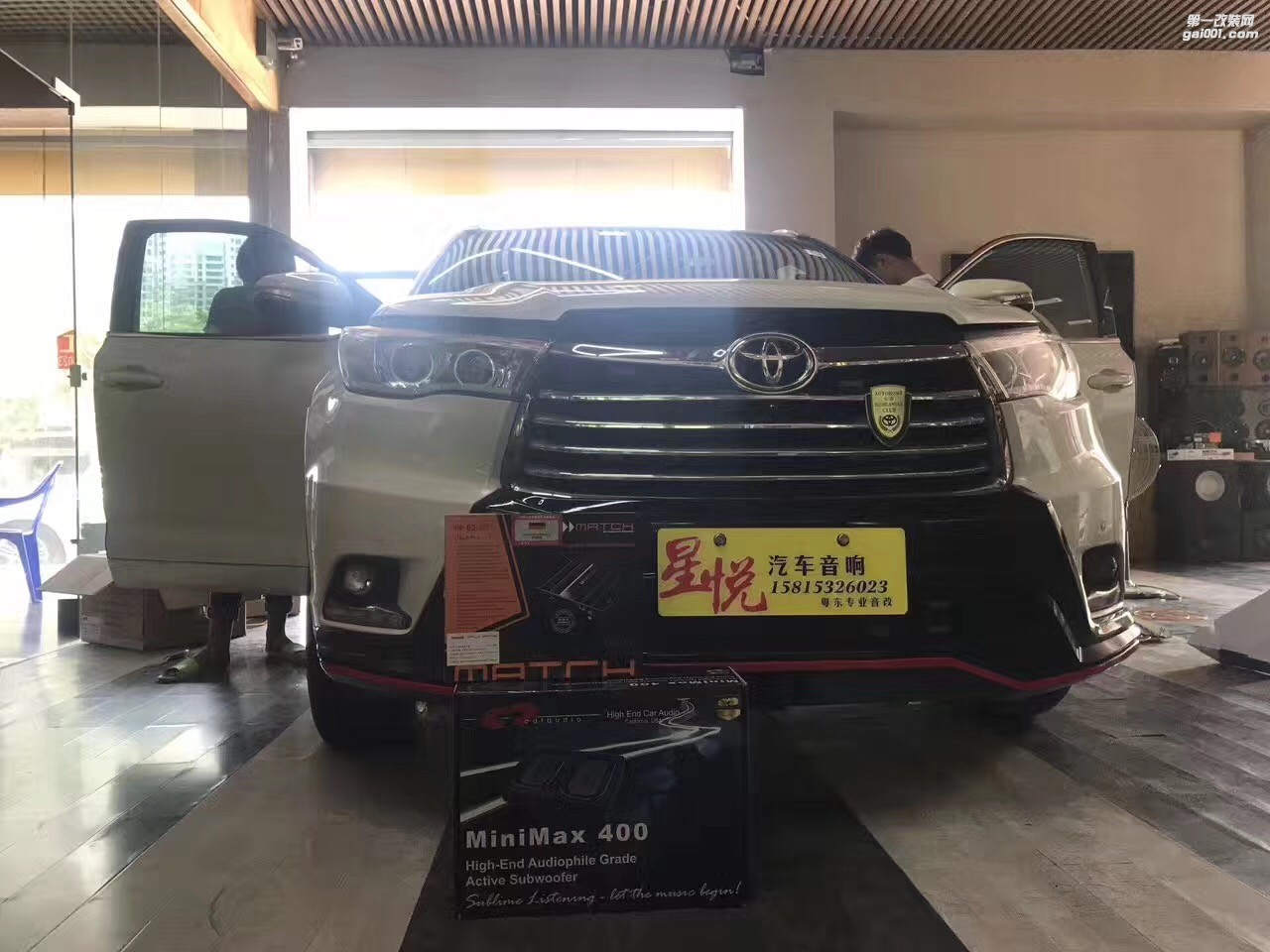 魅力來襲未知的旅途有音樂相伴足矣動靜由你掌控豐田漢蘭達大能隔音汕頭星悅汽車音響改裝美國CDT400低音炮