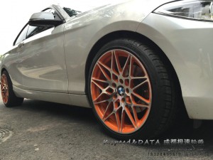 成都極速輪轂 寶馬2系升級(jí)18寸定制鍛造輪轂裝車
