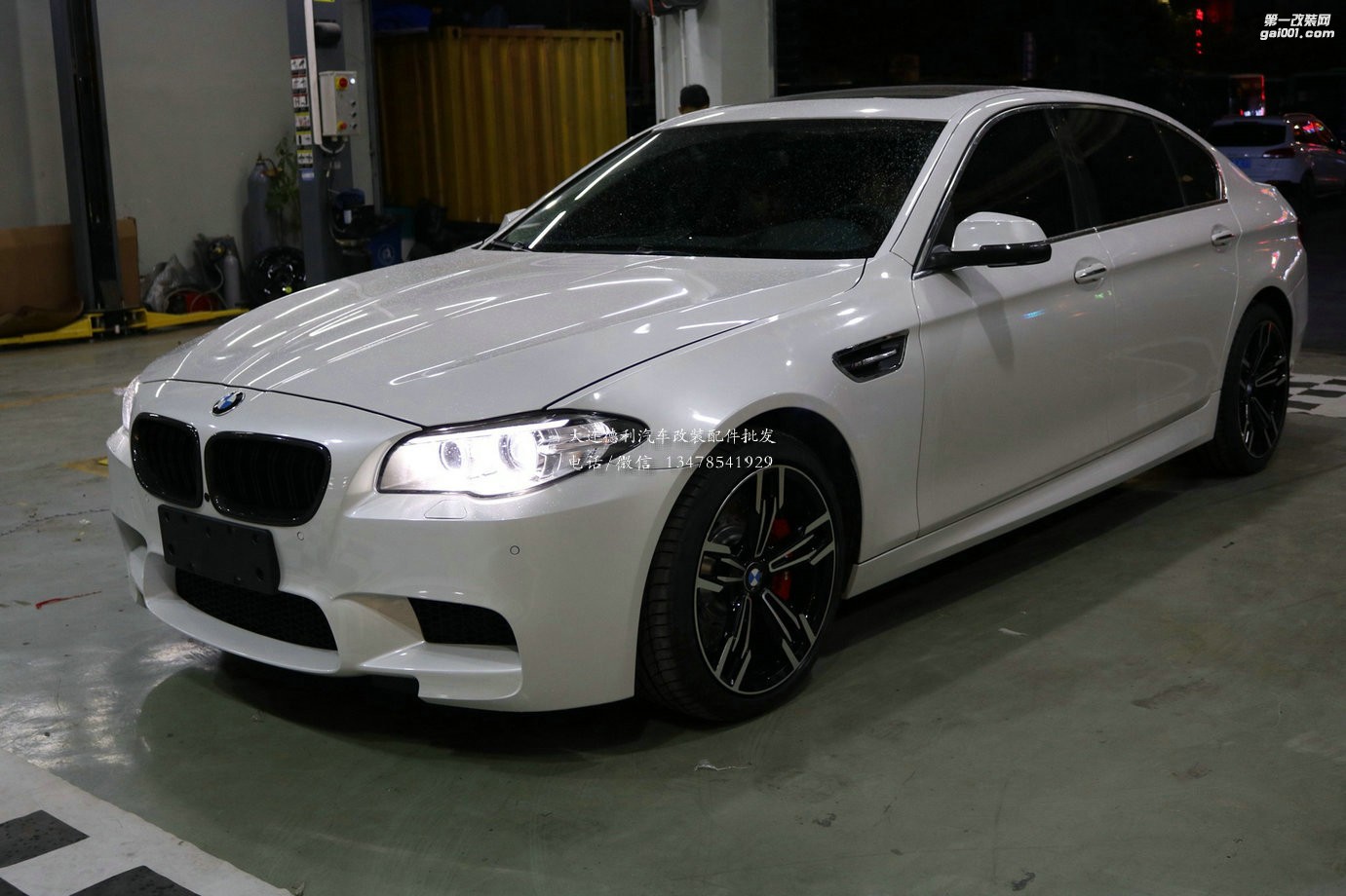 寶馬5系改裝M套裝Brembo鮑魚剎車鍛造輪轂完工