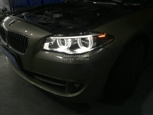 寶馬5系鹵素改裝LED大燈-車燈升級