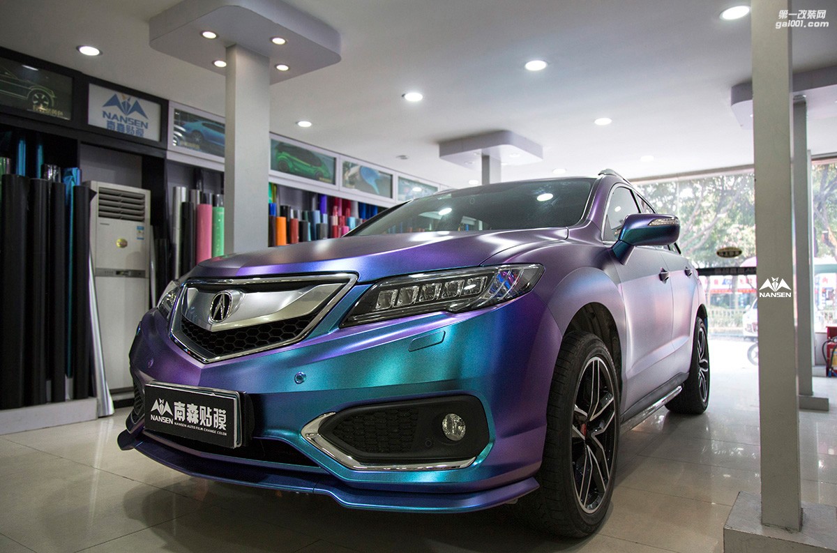 謳歌RDX汽車改色紫魅藍