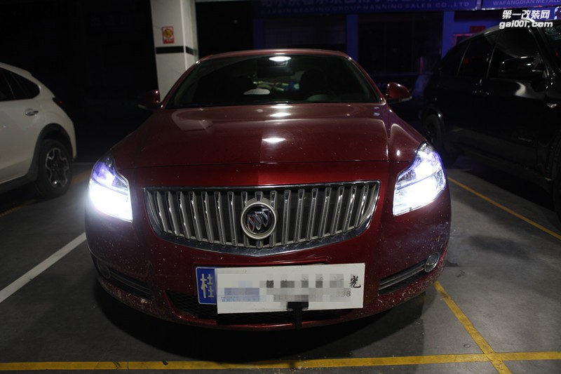 廣西車燈升級，振翔車燈升級別克君威升級雙光透鏡氙氣燈和惡魔眼