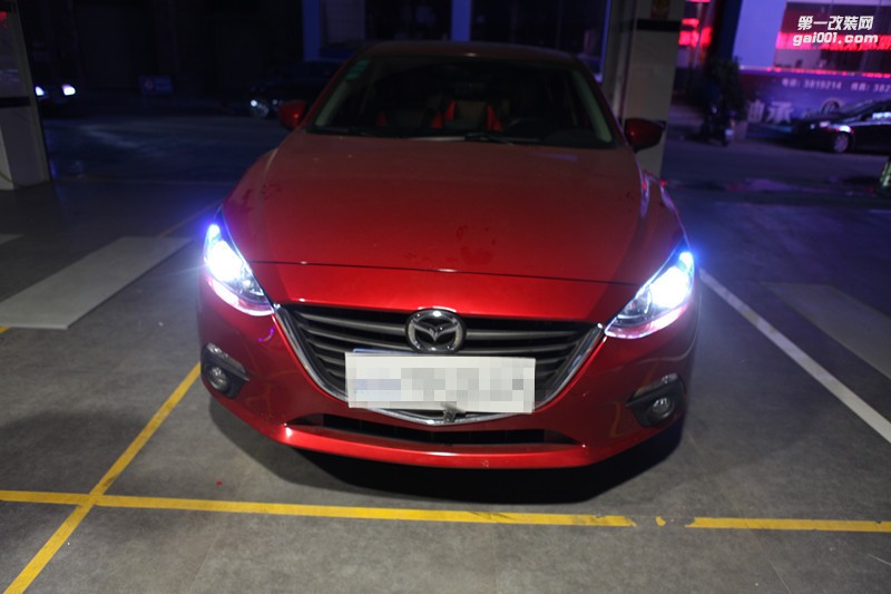 昂克賽拉車燈升級，專業(yè)升級汽車燈光，改汽車之家透鏡，柳州振翔改燈