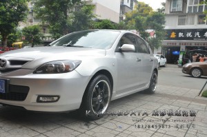 成都極速輪轂 馬自達3 升級17寸 雅泛迪輪轂 裝車案例